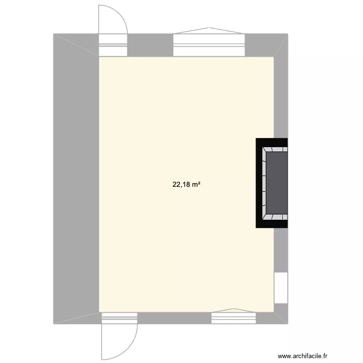 CUISINE. Plan de 1  et 22 m²