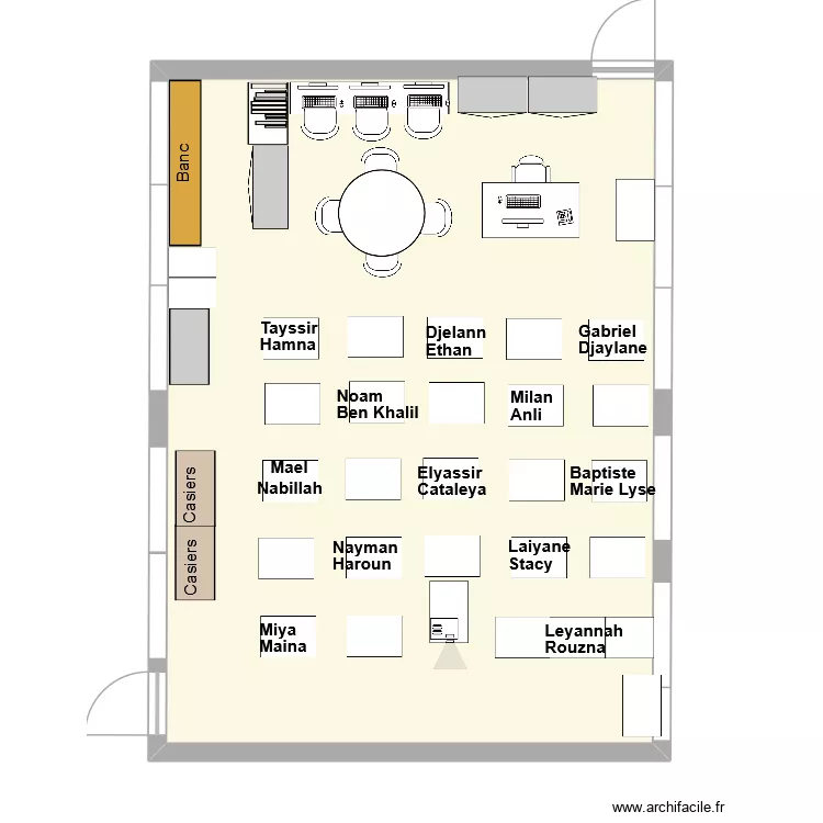 Bin&ocirc;me P1. Plan de 