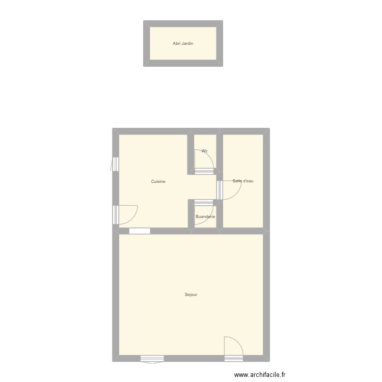 350601951. Plan de 6 pièces et 58 m2