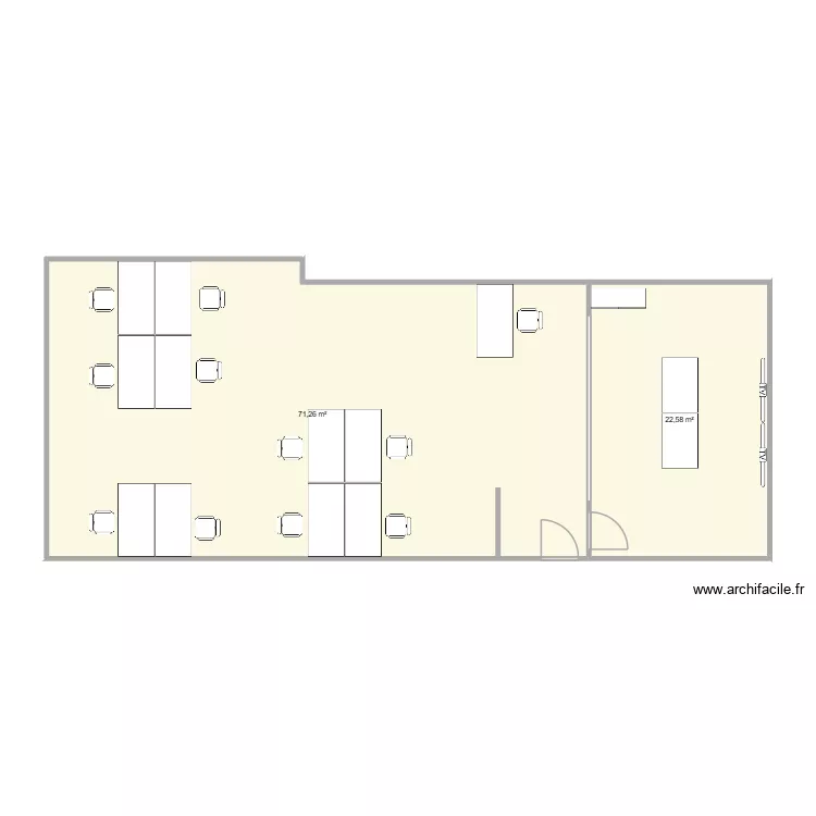 Cellule MRO - m&eacute;thodes. Plan de 2  et 94 m²