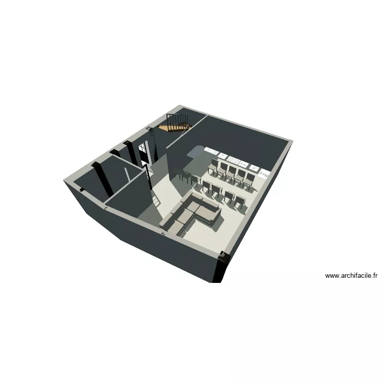 plan maison 1 er etage. Plan de 3 Pièces et 113 m²
