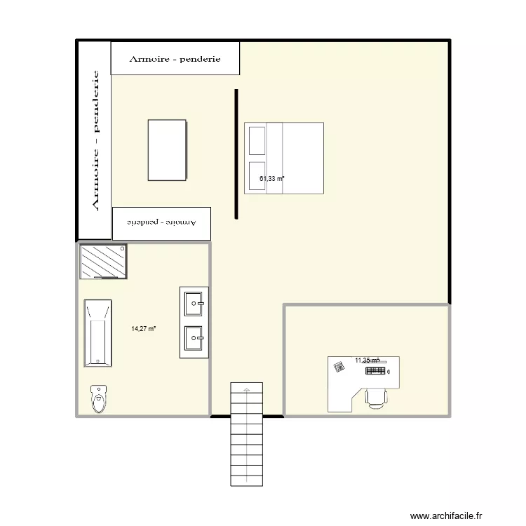 Premier &eacute;tage Mouscron. Plan de 