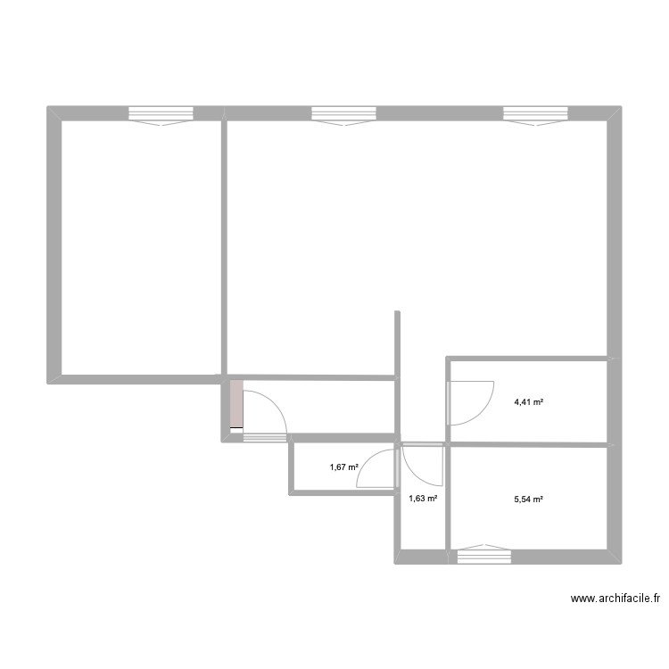 charlot 8. Plan de 4 pièces et 13 m2