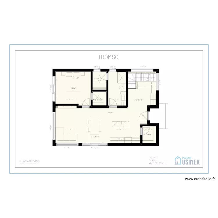TROMSO 36' X 26' - PLAN VIERGE. Plan de 