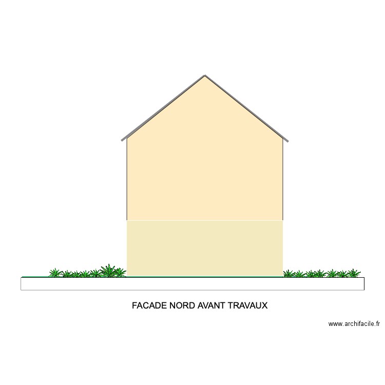 FACADE NORD AVANT et APRES TRAVAUX. Plan de 0 pièce et 0 m2