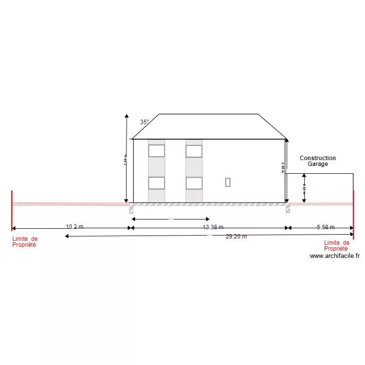 plan de fa&ccedil;ade nord est ambleteuse apres tx. Plan de 