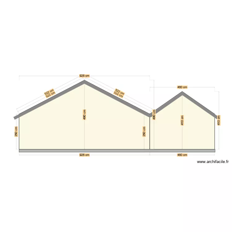 Coupes-Maison2. Plan de 1 et 41 m² Coupes-Maison2. Plan de 1 et 41 m²
