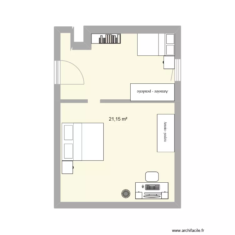 Peyton 2f. Plan de 1  et 21 m²