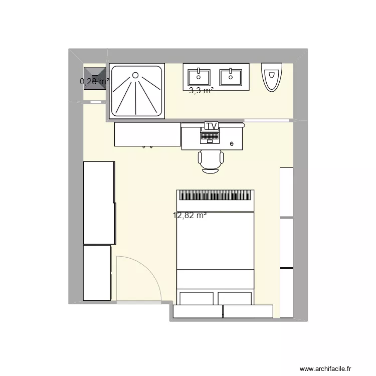 chambre. Plan de chambre. Plan de