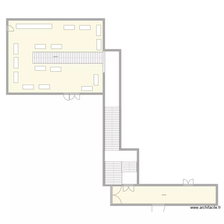 Hall amphi. Plan de 2 Pièces et 171 m²