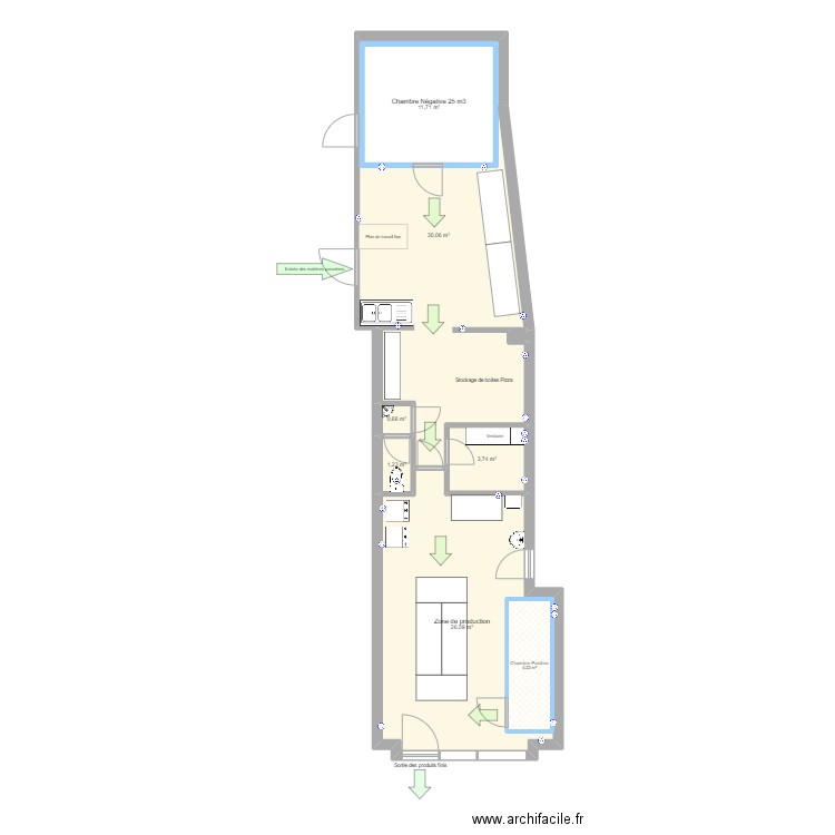 Local GOP - Marche en avant. Plan de 0 pièce et 0 m2