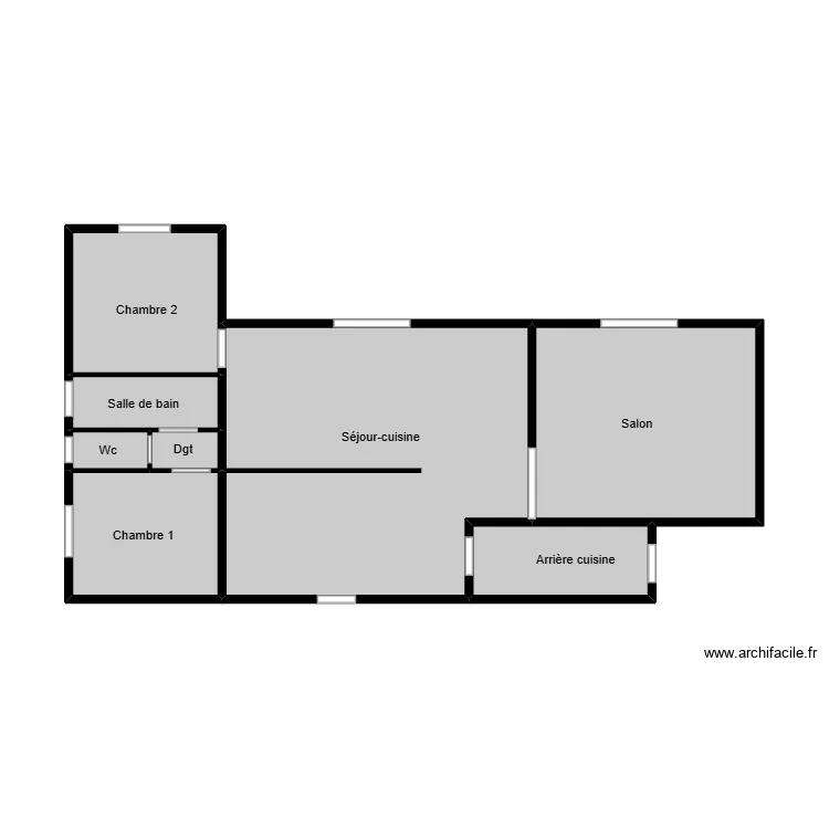Viaud termites. Plan de 8  et 38 m²
