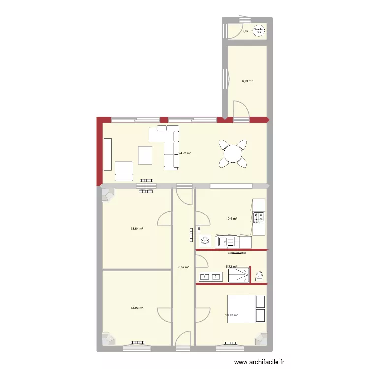Prof Bergonie Extension. Plan de 9 et 95 m² Prof Bergonie Extension. Plan de 9 et 95 m²