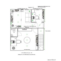 Salon et bureau 3 fenêtres symétriques