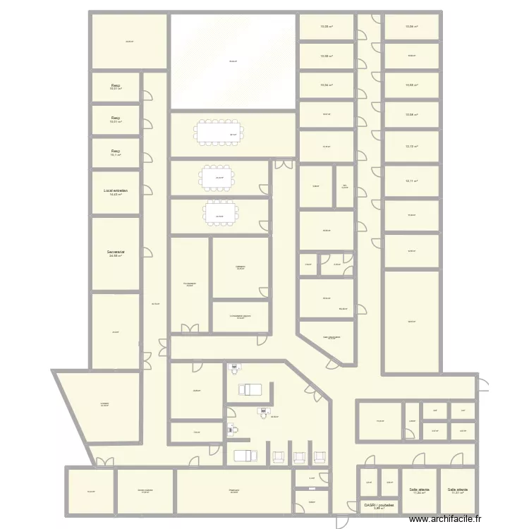 USMP 2. Plan de 57  et 1135 m²