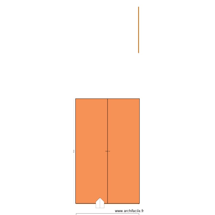 barn. Plan de 1 pièce et 133 m2