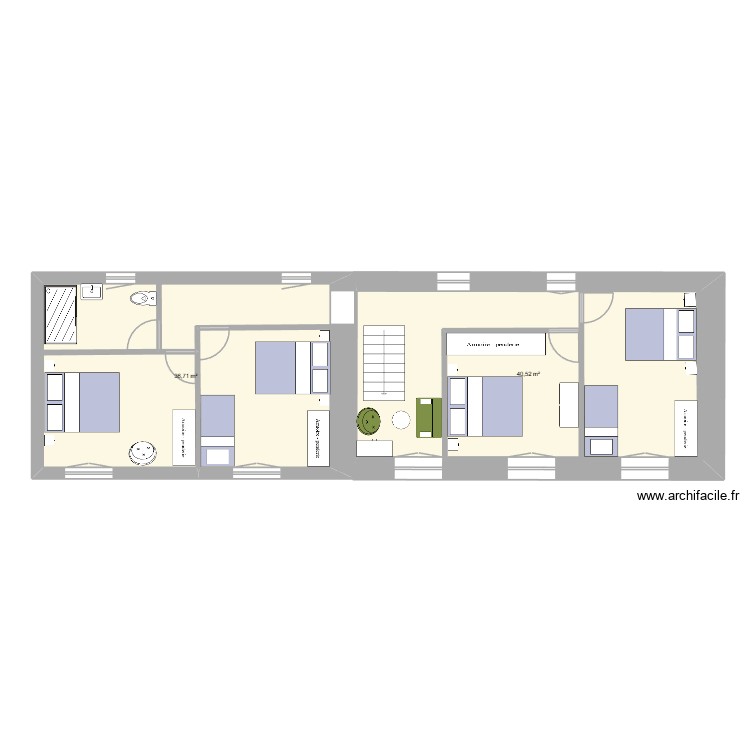 Etage Bleymard. Plan de 0 pièce et 0 m2