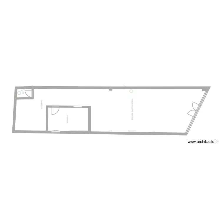 club. Plan de 3 pièces et 104 m²