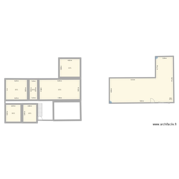 169 de la prudence. Plan de 7 pièces et 163 m2
