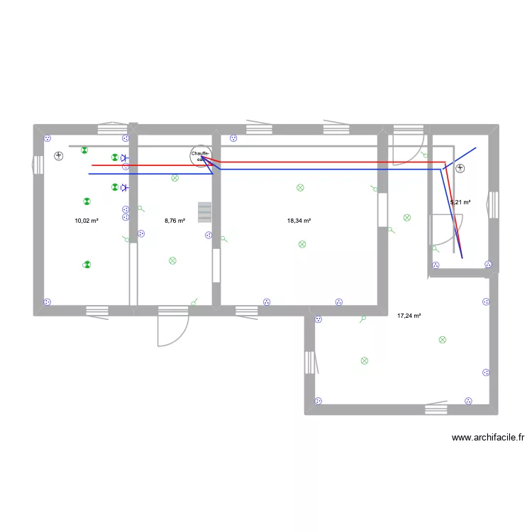 plan ELEC/PLOMB. Plan de 5 Pièces et 60 m² plan ELEC/PLOMB. Plan de 5 Pièces et 60 m²