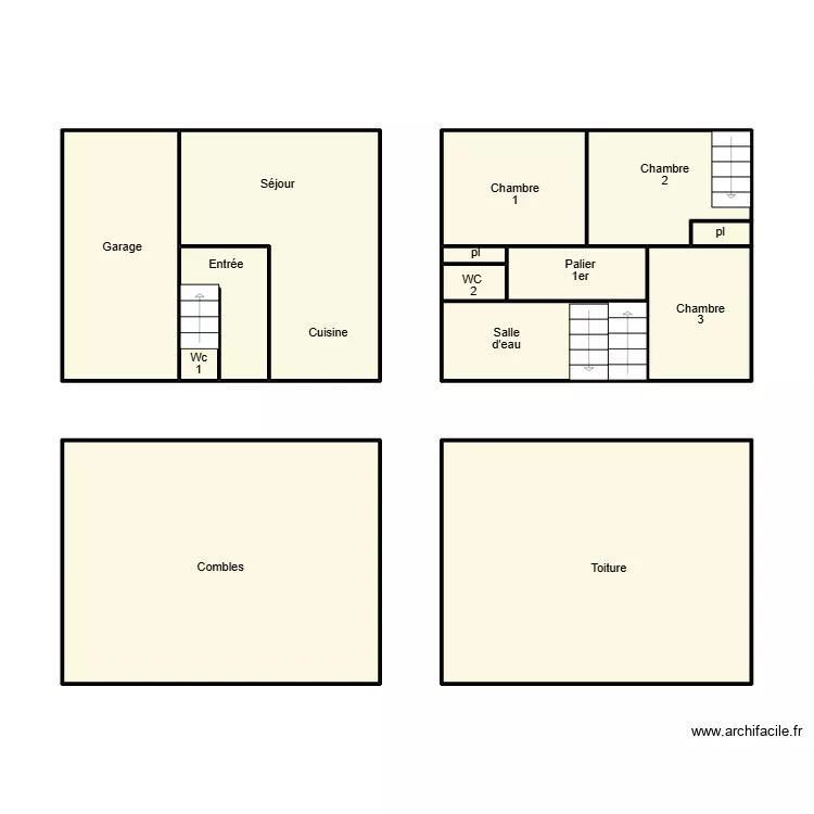 PONT AVEN PLOUZENNEC. Plan de 