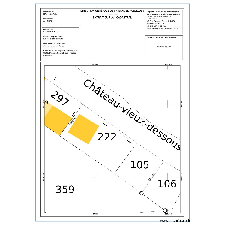 atelier Allinges. Plan de 0 pièce et 0 m2