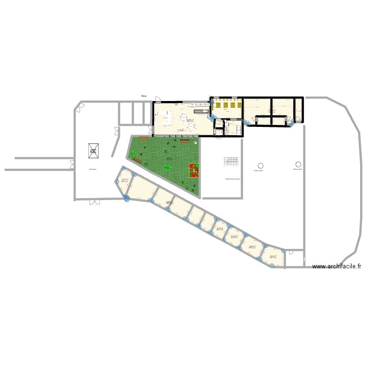 PLAN 2EME. Plan de 10 pièces et 310 m2