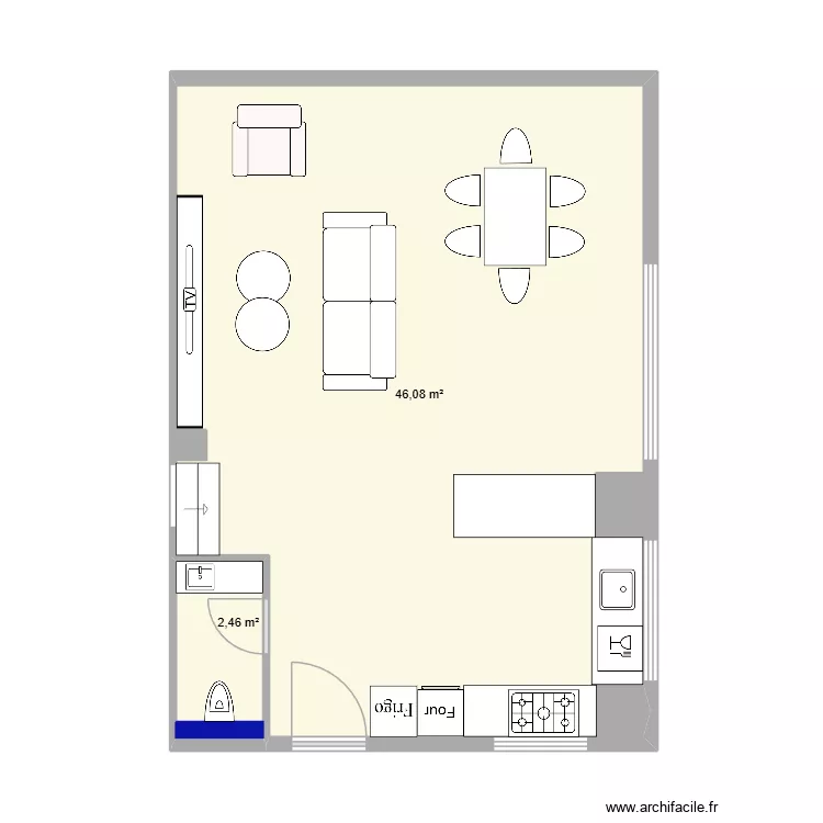 Le Pignet. Plan de 2 et 49 m² Le Pignet. Plan de 2 et 49 m²