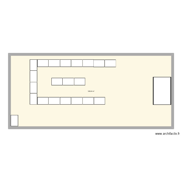 Mariage. Plan de 1 pièce et 129 m2