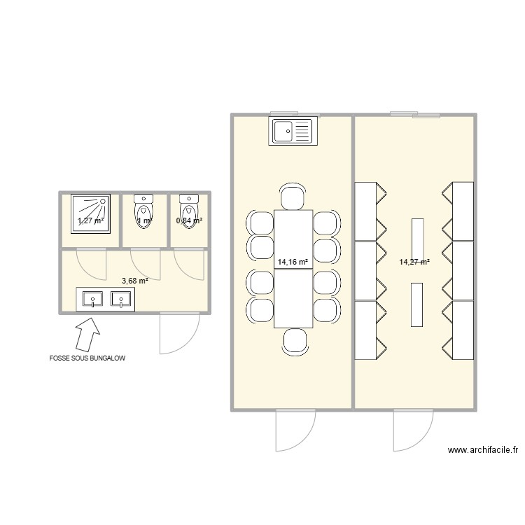 EH CHANTIER AMBERIEUX EN BUGEY. Plan de 6 pièces et 35 m2