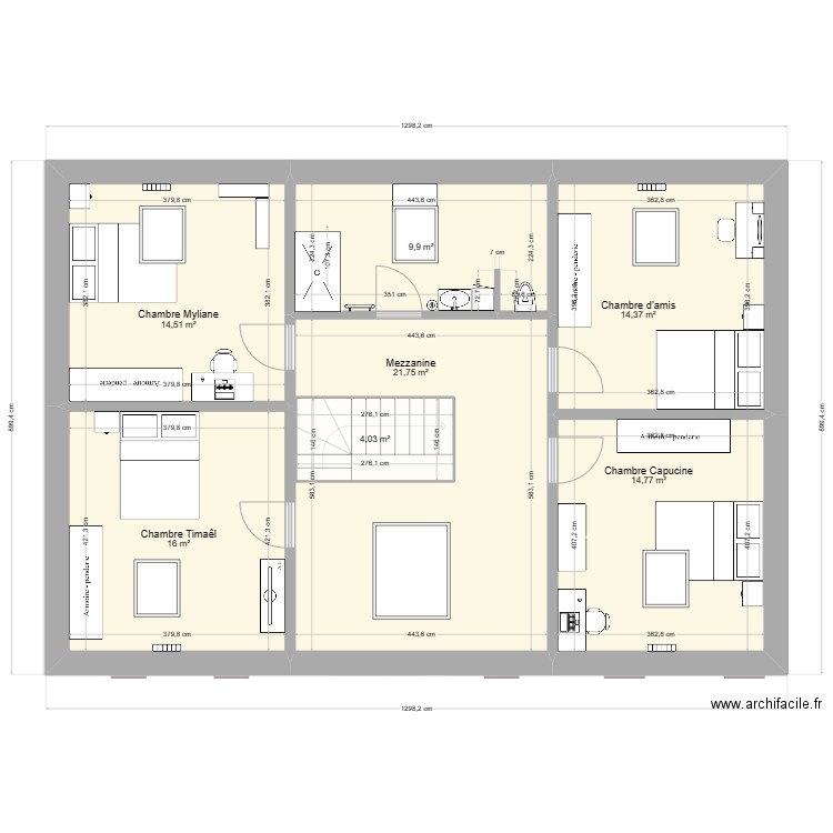 Dernier plan 9x14. Plan de 11 pièces et 196 m2