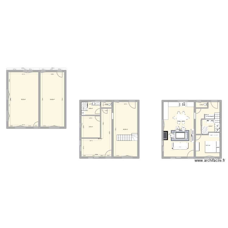 Plan réno Chloé. Plan de 12 pièces et 163 m2