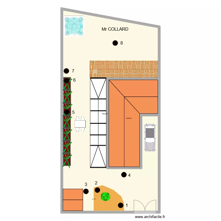 plan collard. Plan de 2  et 228 m²