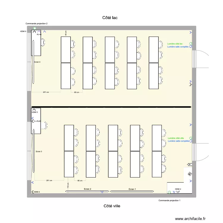 Salle Oxyg&egrave;ne 3. Plan de 