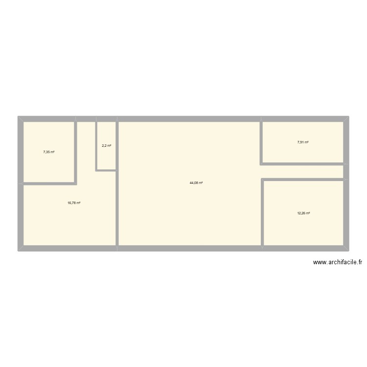 Appt 1. Plan de 6 pièces et 91 m2