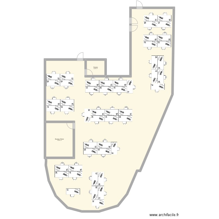 Plateau IONOS - New. Plan de 3 pièces et 283 m2