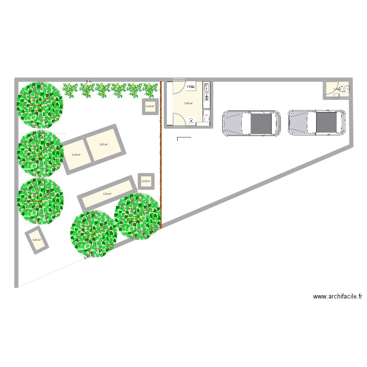 Annexe_maison. Plan de 8 pièces et 19 m2