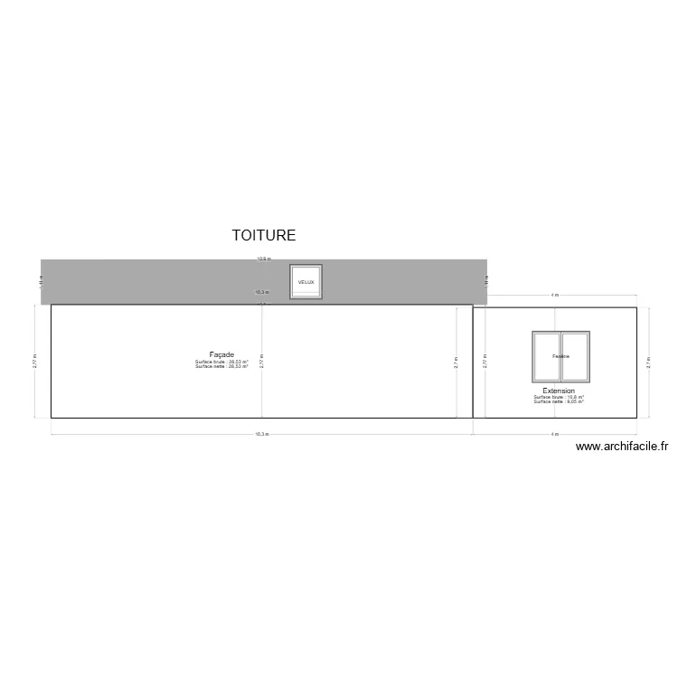 FACADE EST NEW V2. Plan de 