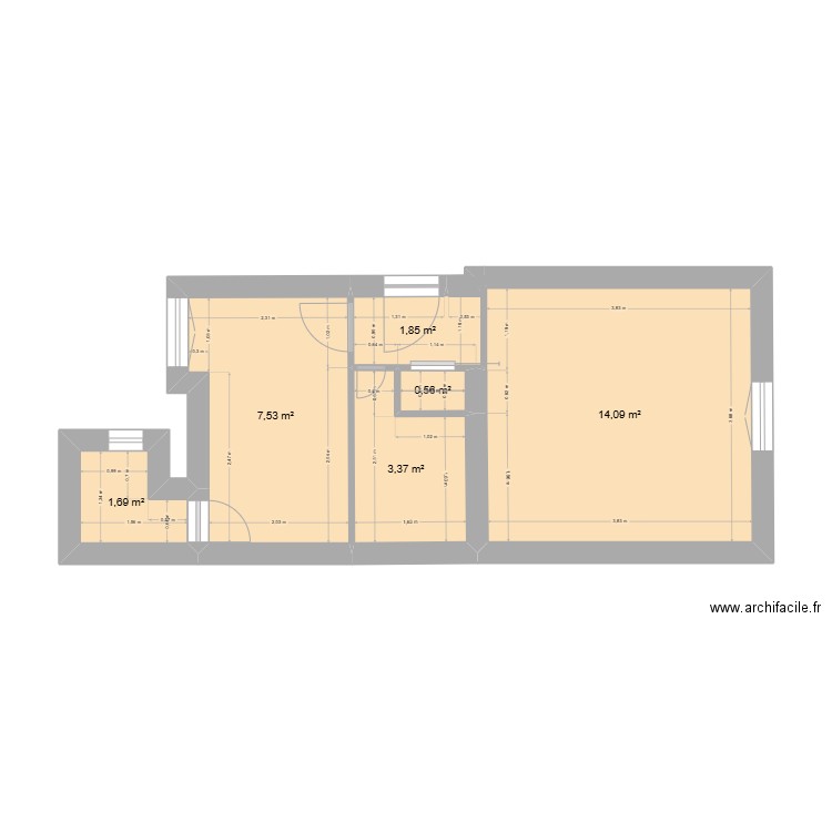 bertin. Plan de 6 pièces et 29 m2