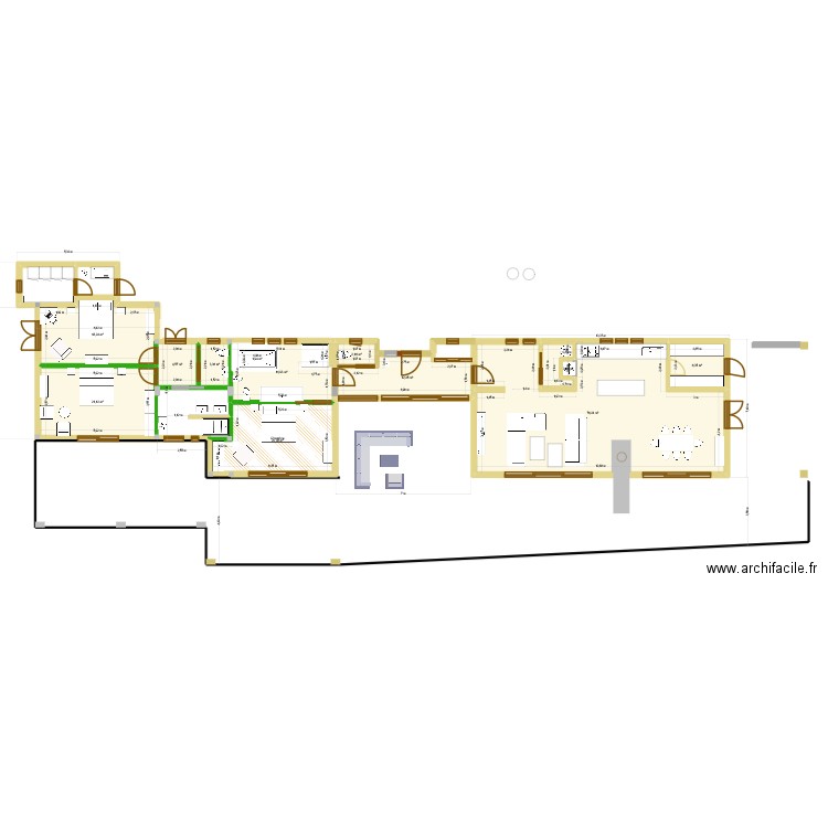 italie essai MC quattro. Plan de 19 pièces et 513 m2
