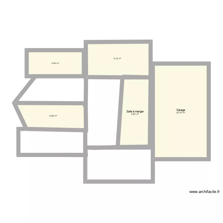 Gabin. Plan de 5  et 54 m²