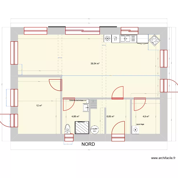 V2 BIS BARB RDC. Plan de 