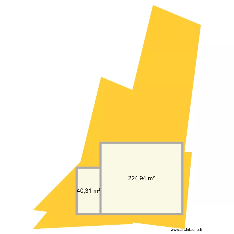 Reichsfeld tte parcelles. Plan de 2  et 265 m²