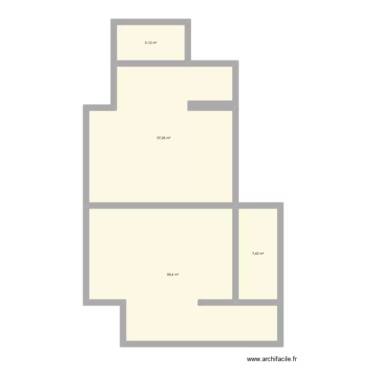 Chanteperdrix RDC. Plan de 4  et 89 m²
