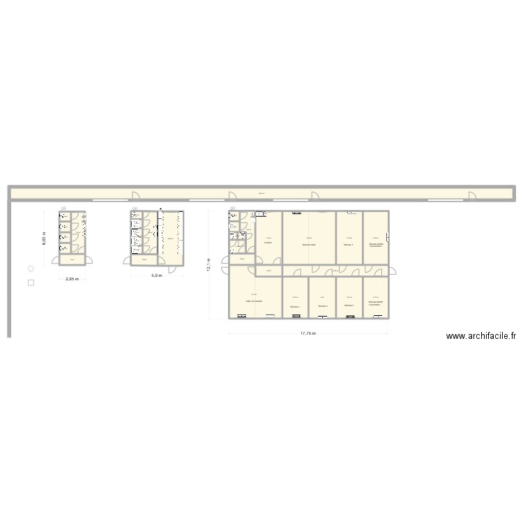 Ateliers Bouton-Flammang. Plan de 32 pièces et 327 m2