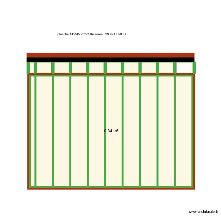extension facade est. Plan de 20 pièces et 51 m2