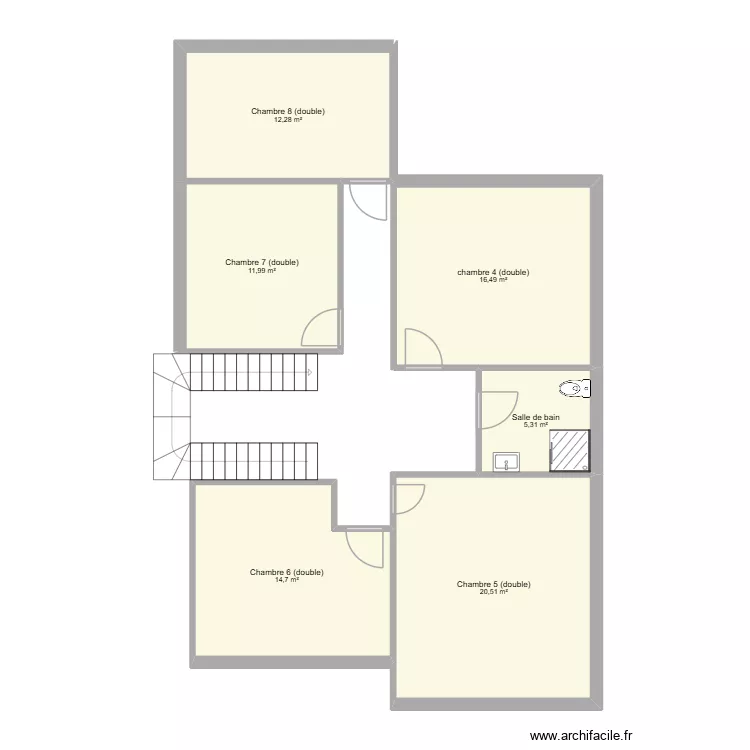 randa. Plan de 6 Pièces et 81 m²