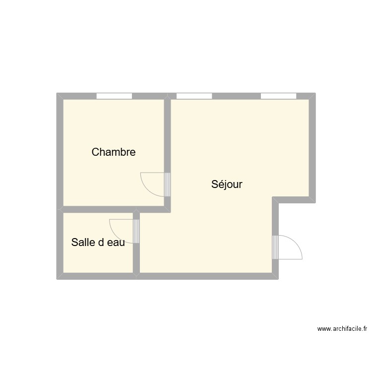 2412 LE LONG N°4. Plan de 3 pièces et 11 m2