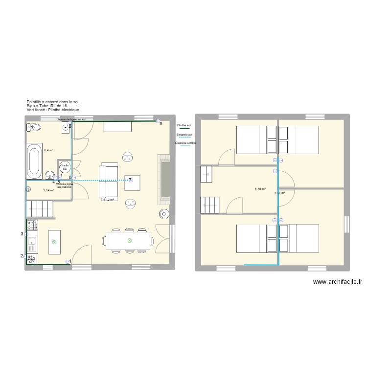 Mayres21electricite 2. Plan de 5 pièces et 100 m2