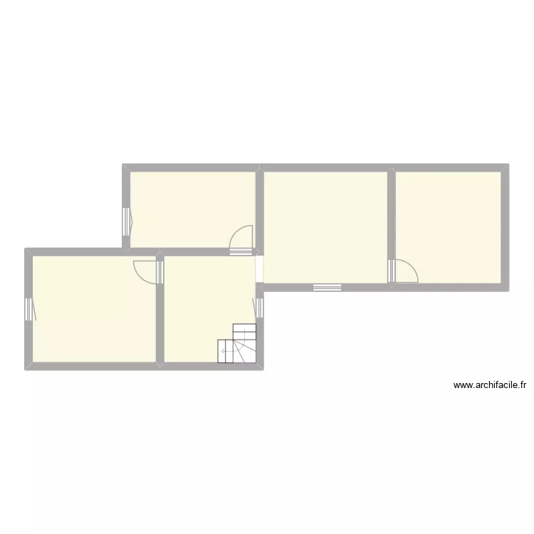 Etage. Plan de 5  et 71 m²